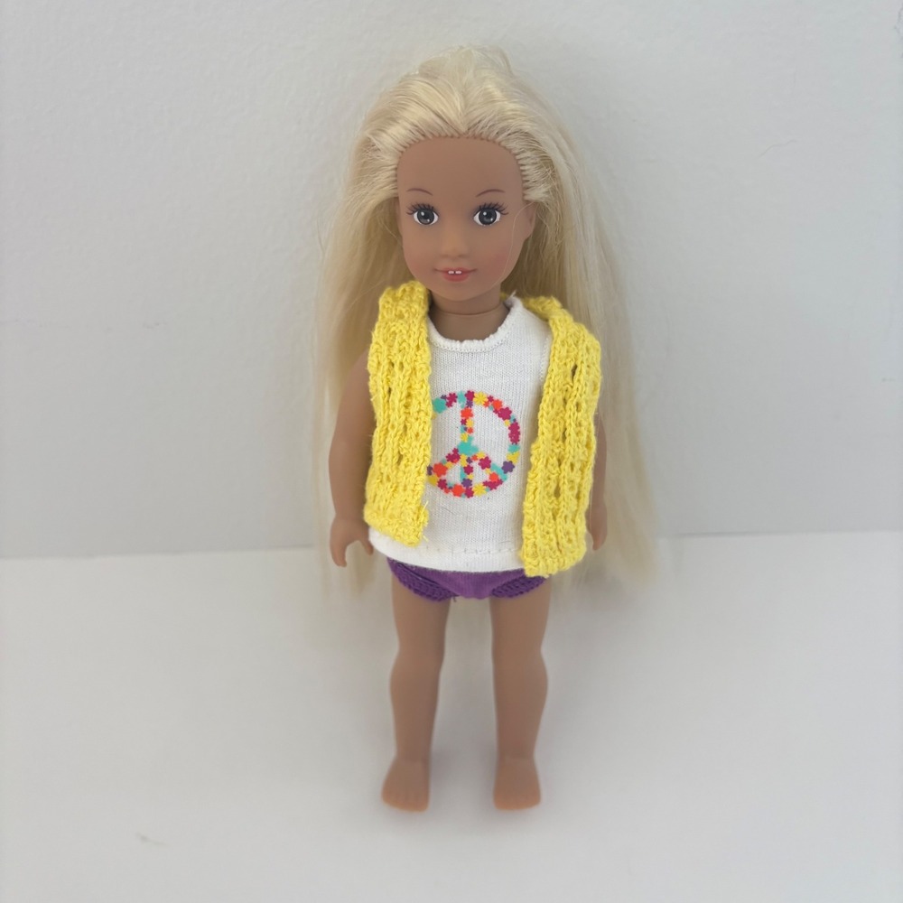 American Girl Julie Albright 2007 Doll Mini 6" Posable No‎ pants or shoes